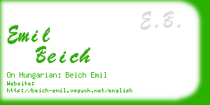 emil beich business card